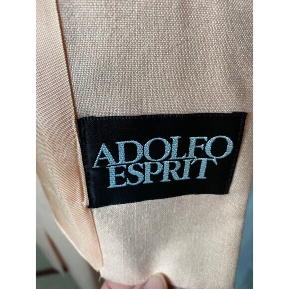 Adolfo Esprit suit mock neck blouse vintage 1980s pink - Picture 15 of 16